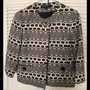 Black and white Kasper skirt suit